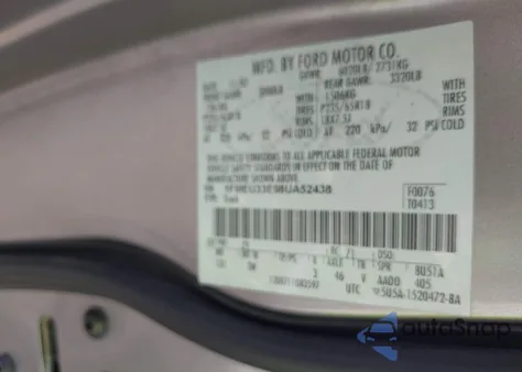 2008 Ford Explorer Sport Trac Limited z USA, uszkodzony, nr VIN 1FMEU33E98UA52438